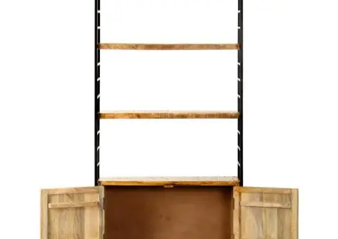 Bibliotecă cu 4 rafturi 80x30x180 cm lemn masiv mango nefinisat - 3/5