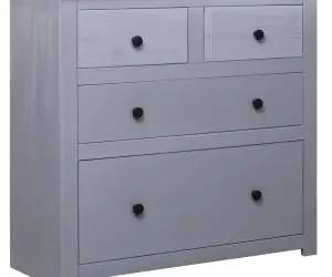 vidaXL Servantă, gri, 80 x 40 x 83 cm, lemn de pin, gama Panama