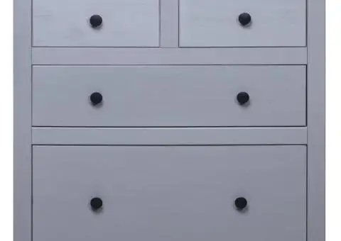 Servantă, gri, 80 x 40 x 83 cm, lemn de pin, gama Panama - 3/5