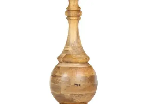 Masă laterală rotundă, 43 x 43 x 66 cm, lemn masiv de mango - 2/5