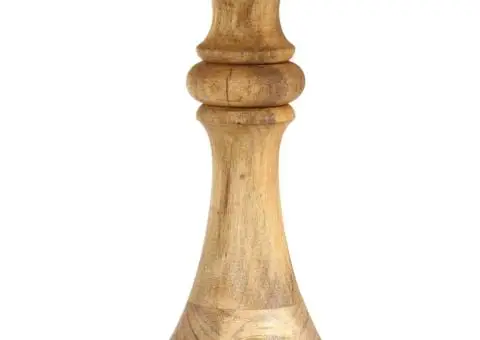 Masă laterală rotundă, 43 x 43 x 66 cm, lemn masiv de mango - 5/5