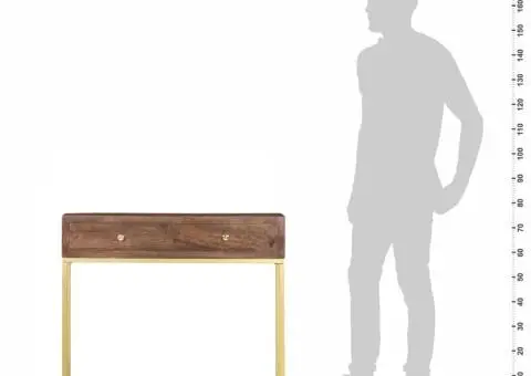 Masă consolă, 90 x 30 x 75 cm, lemn masiv de mango - 2/5