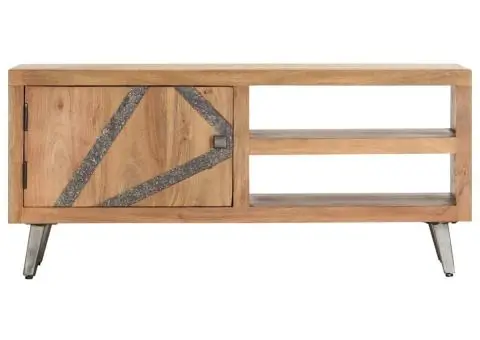 Măsuță de cafea, 90x45x40 cm, lemn masiv de acacia - 3/5