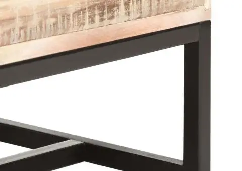 Servantă, alb, 73 x 30 x 75 cm, lemn masiv de acacia - 4/5