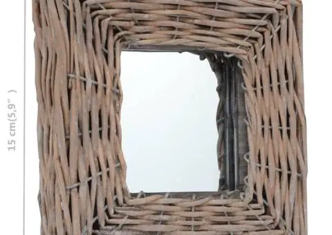 Oglinzi, 3 buc., 15 x 15 cm, răchită - 5/5