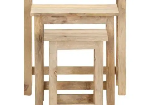 Mese suprapuse, 3 buc., lemn masiv de mango - 4/5