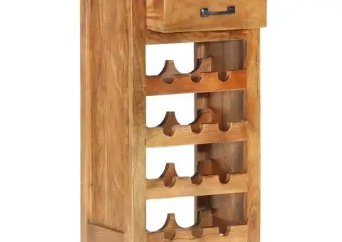 Dulap sticle de vin, 40x30x80 cm, lemn masiv de acacia - 3/5