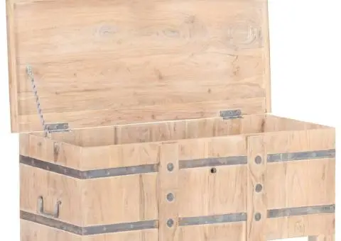 Cufăr, 90 x 40 x 40 cm, lemn masiv de acacia - 2/5