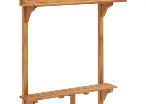 Masă de bar pentru balcon, 90x37x122,5 cm, lemn masiv de acacia - 2/5