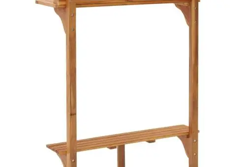 Masă de bar pentru balcon, 90x37x122,5 cm, lemn masiv de acacia - 5/5