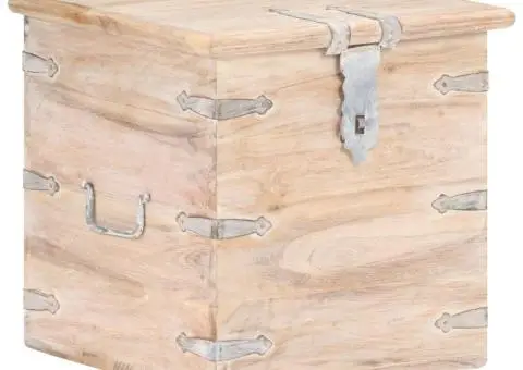 Cufăr, 40 x 40 x 40 cm, lemn masiv de acacia - 1/5