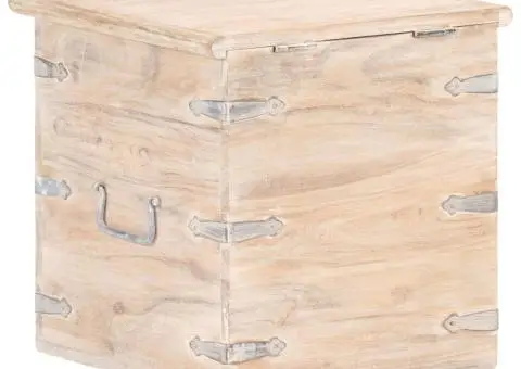 Cufăr, 40 x 40 x 40 cm, lemn masiv de acacia - 5/5