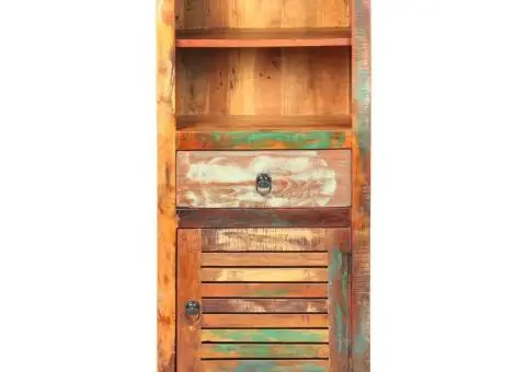 Dulap înalt, 45 x 32 x 110 cm, lemn masiv reciclat - 3/5