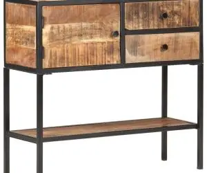 vidaXL Servantă, 85 x 30 x 80 cm, lemn de mango nefinisat