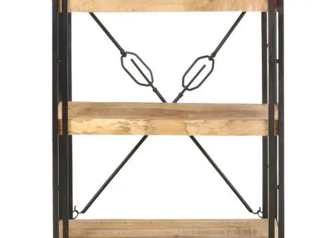 Bibliotecă cu 3 niveluri, 60x30x80 cm, lemn masiv de mango - 2/5