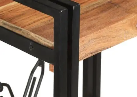 Bibliotecă cu 3 rafturi, 60x30x80 cm, lemn masiv de acacia - 3/5