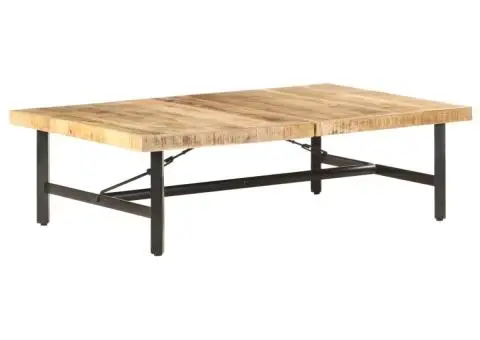 Măsuță de cafea, 142x90x42 cm, lemn masiv de mango - 1/5