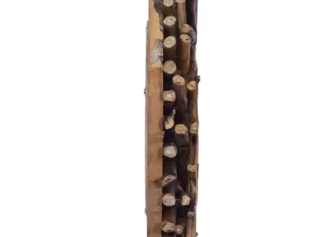 Oglindă de perete, 40 cm, tec, rotund - 3/5