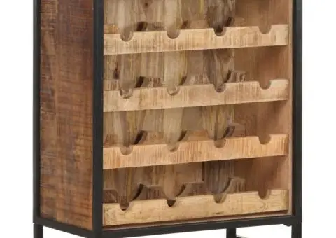 Dulap vinuri, 62 x 33 x 78,5 cm, lemn de mango nefinisat - 1/5