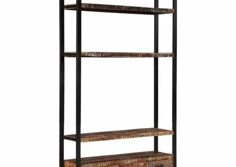 Bibliotecă, 118x30x200 cm, lemn masiv de acacia - 1/5