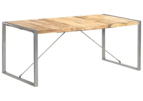 Masă de bucătărie, 180x90x75 cm, lemn masiv de mango nefinisat - 1/5