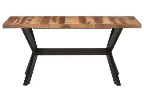 Masă de bucătărie, 160x80x75 cm, lemn masiv cu finisaj miere - 2/5