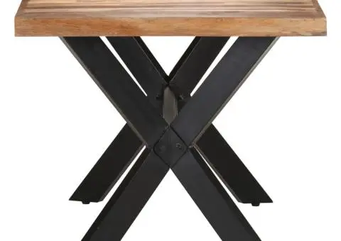 Masă de bucătărie, 160x80x75 cm, lemn masiv cu finisaj miere - 3/5