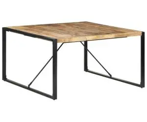 vidaXL Masă de bucătărie, 140x140x75 cm, lemn de mango nefinisat