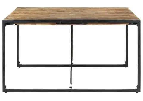 Masă de bucătărie, 140x140x75 cm, lemn de mango nefinisat - 3/5