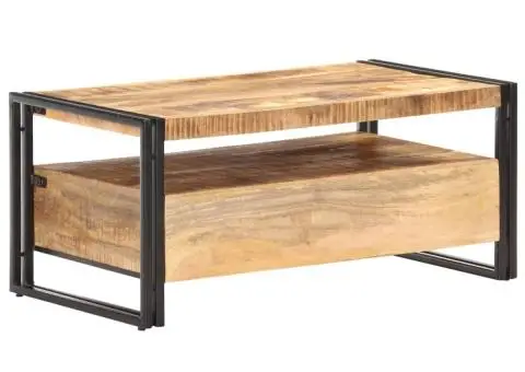 Măsuță de cafea, 100x55x45 cm, lemn masiv de mango nefinisat - 3/5