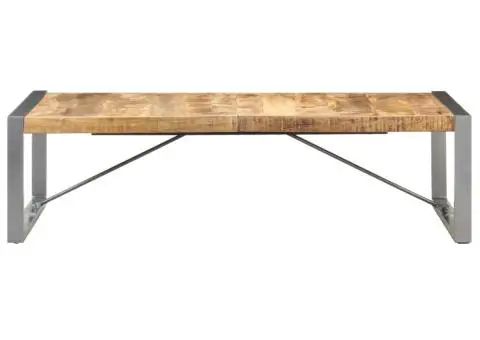 Măsuță de cafea, 140 x 70 x 40 cm, lemn de mango nefinisat - 2/5