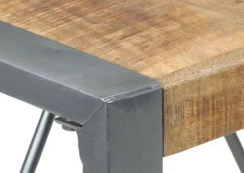 Masă de bucătărie, 80 x 80 x 75 cm, lemn de mango nefinisat - 4/5