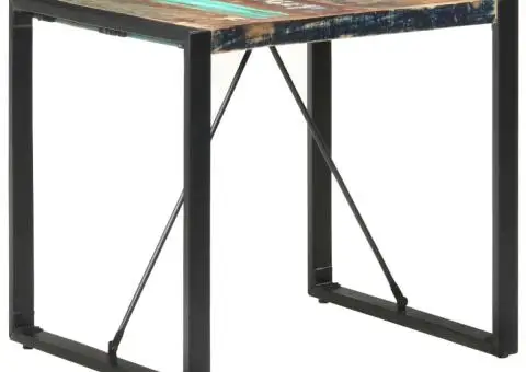 Masă de bucătărie, 80x80x75 cm, lemn masiv reciclat - 1/5