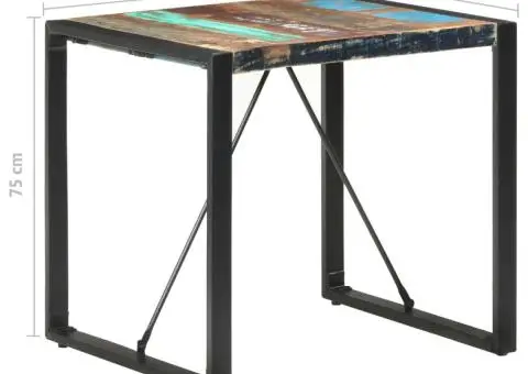 Masă de bucătărie, 80x80x75 cm, lemn masiv reciclat - 5/5