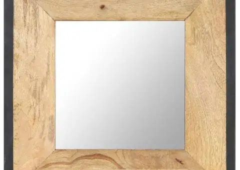 Oglindă 50x50 cm, lemn masiv de mango - 1/5