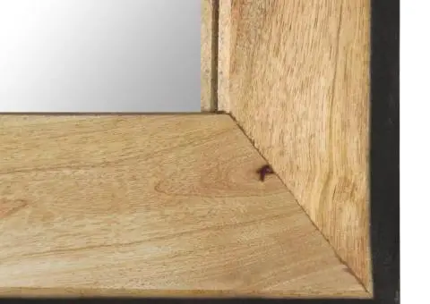 Oglindă 50x50 cm, lemn masiv de mango - 4/5