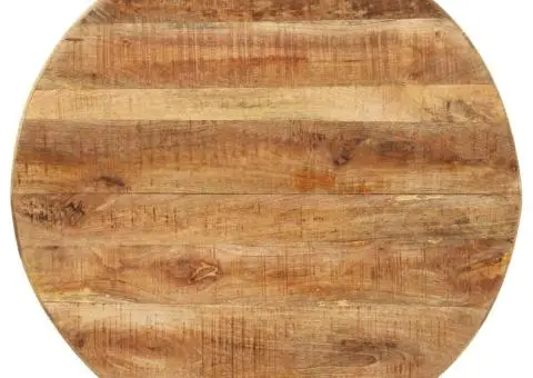 Masă de bucătărie, 100x100x75 cm, lemn mango nefinisat, rotundă - 4/5