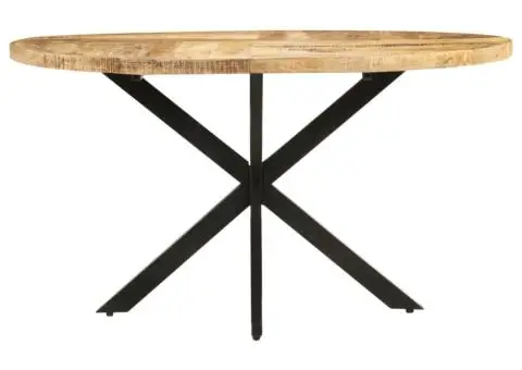 Masă de bucătărie, 140x80x75 cm, lemn masiv de mango - 2/5