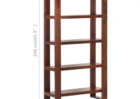 Bibliotecă, maro miere, 85 x 30 x 166 cm, lemn masiv de acacia - 5/5