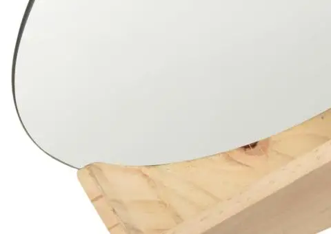 Oglindă de perete, 35 cm, lemn masiv de pin - 5/5