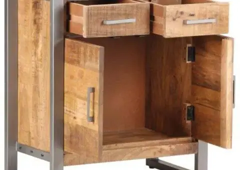 Servantă, 60x35x72 cm, lemn de mango nefinisat - 3/5