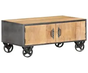 vidaXL Măsuță de cafea, 90x50x39 cm, lemn masiv reciclat