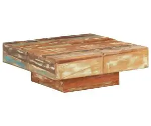 vidaXL Măsuță de cafea, 80x80x28 cm, lemn masiv reciclat