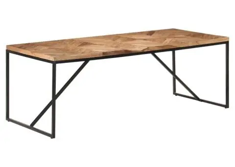 Masă de bucătărie, 200x90x76 cm, lemn masiv acacia & mango - 2/5