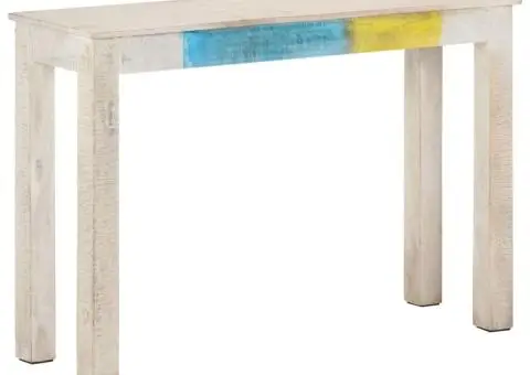 Masă consolă, 115x35x77 cm, lemn de mango nefinisat - 1/5