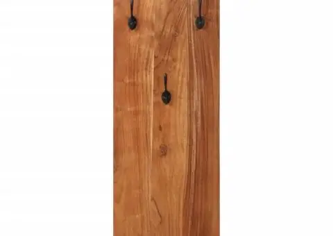 Cuier de haine de perete 2 buc. 36x3x110 cm, lemn masiv acacia - 3/5