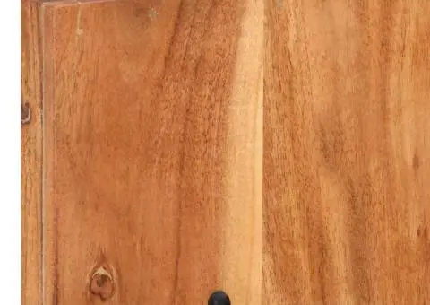 Cuier de haine de perete 2 buc. 36x3x110 cm, lemn masiv acacia - 5/5