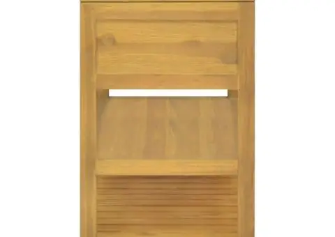 Dulap de baie, 90x45x75 cm, lemn masiv de tec - 5/5