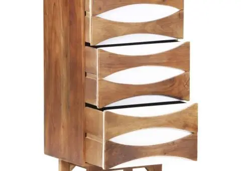 Scrin cu sertare, 43,5 x 35 x 90 cm, lemn masiv de acacia - 2/5