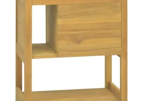 Dulap de baie, 60x40x75 cm, lemn masiv de tec - 5/5